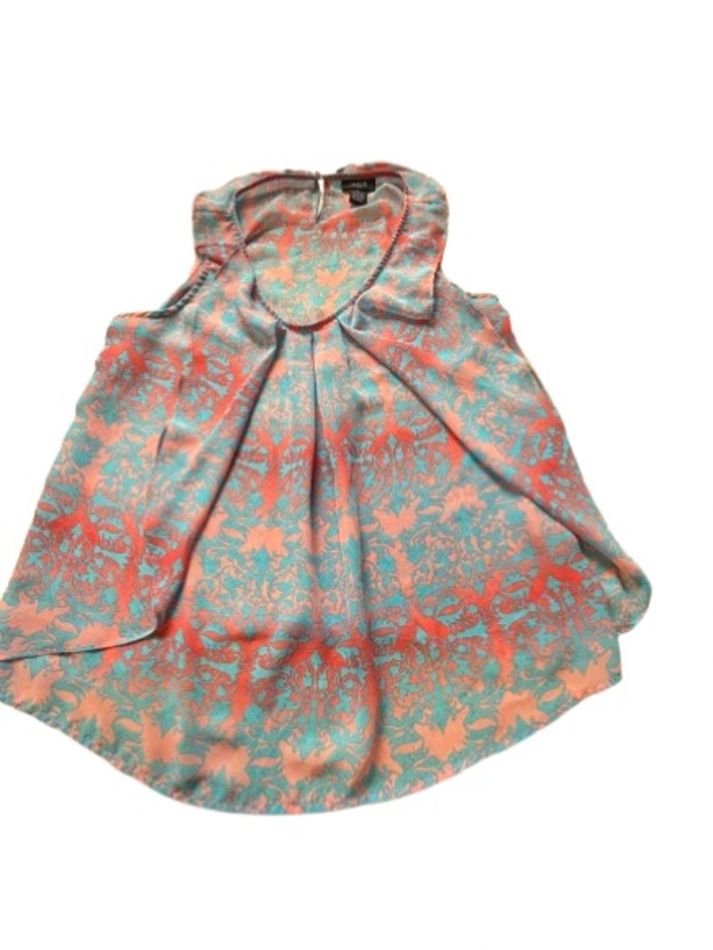 Verve Ami Coral & Aqua Floral Sleeveless Camisole